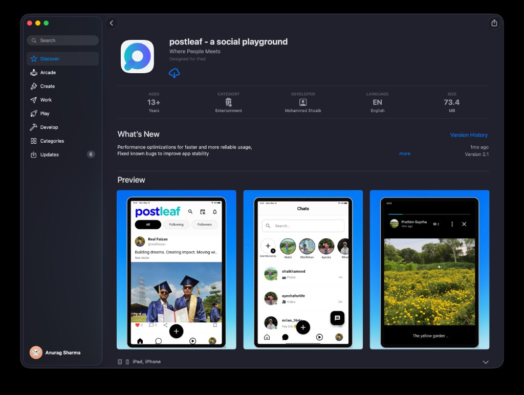 Postleaf project screenshot